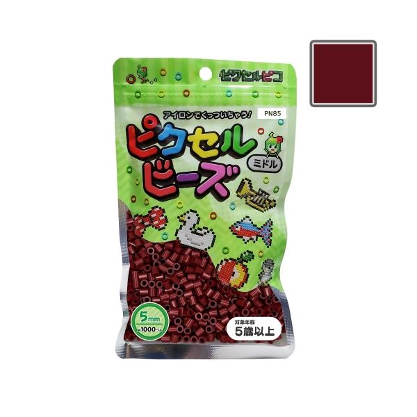 ピコピコの実 ピクセルビーズ ミドル (5mm) サラミレッド 1000粒 PN85 : ピクセル