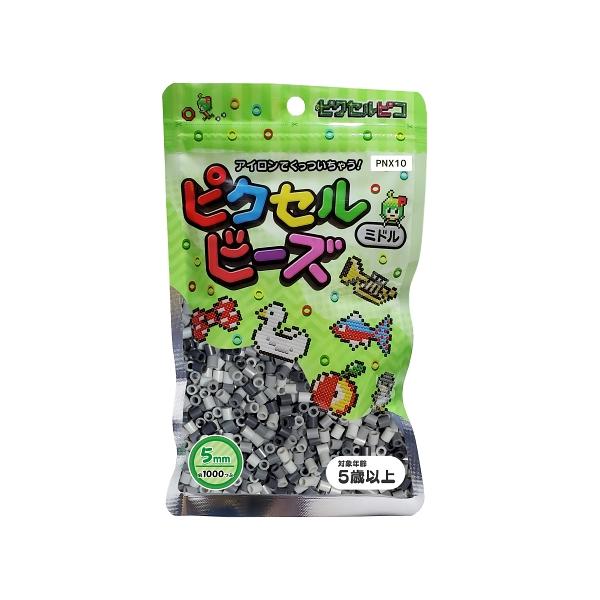 ■ 商品説明 ■ 種類：ピクセルビーズ （5mm） サイズ：直径 5mmカラー：通常カラーのグレー系統 5色のランダムアソートミックス数量：約 1,000粒一般的な5mmサイズのビーズと互換性のあるハードタイプのビーズです。形状の変化が少な...