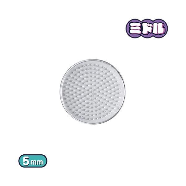 ■ 商品説明 ■ 種類：ミドル（5mm）アイロンビーズ用ペグボード サイズ：約 8.5 × 8.5cmカラー：半透明形状：スモール サークル数量：1枚品の配列が対照に配置されているので、スクウェアペグボードでは出来ない表現が可能です。透明タ...