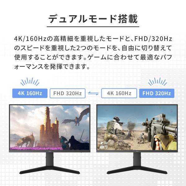 �Q�[�~���O���j�^�[ PX32UFWave  32�C���` 4K 160Hz FHD 320Hz IPS �f���A�����[�h �f�B�X�v���C �x�[�����X �u���b�N �z���C�g �u���[ �s���N HDR �s�N�V�I ���i�摜2