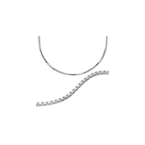 ネックレス チェーン シルバー シルバーネックレスレディース 金属アレルギー シンプル イタリア製 16inch 40cm シルバー925 ベネチアン ボックスチェーン