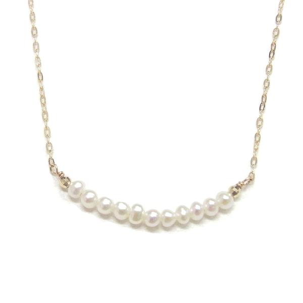 再入荷 淡水真珠 パールネックレス ペンダント 2.5-3mm ホワイト