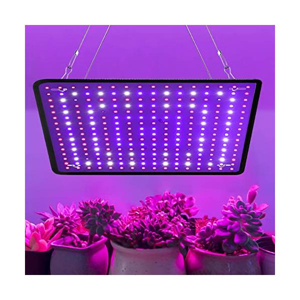 QuiExact 植物育成ライト led 育成用ライト 植物 ledランプ 25W パネルライト 室内用ライト 植物用ledライト 高輝度 水耕