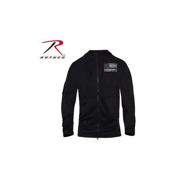XR@p[J[@t[fB@Rothco Thin Blue Line Concealed Carry Zippered Hoodie - Black 56071