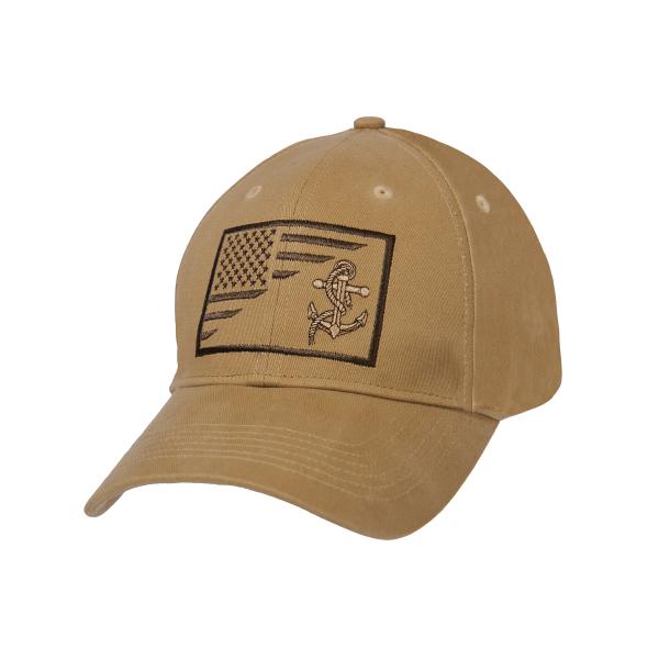 ロスコ米海軍アンカー/フラッグロープロファイルキャップ 10157 10169 Rothco US Navy Anchor / Flag Low Profile Cap