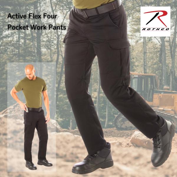 ロスコ ROTHCO カーゴパンツ メンズ ミリタリー Rothco Active Flex Four Pocket Work Pants 62060-