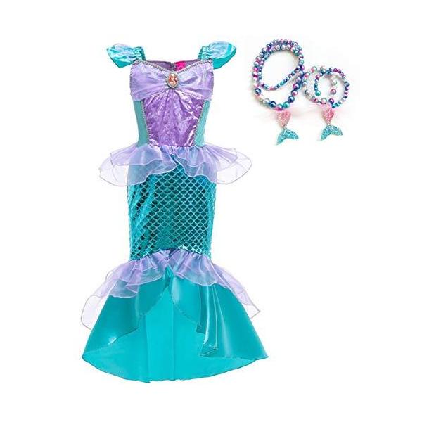 クリスマス 新年ギフト 女の子 Axaxa アリエルドレス 子供 リトル マーメイド 人魚姫のようなドレス ネックレス ブレスレット 3点セット 1 プラスラボ 通販 Yahoo ショッピング