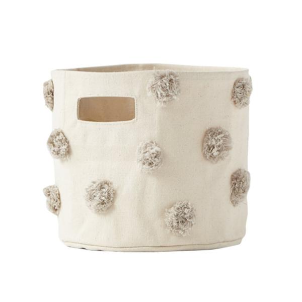 【商品概要】[本体サイズ] Sサイズ:直径20cm 高さ18cmカナダ発、全米でアンソロポロジーやバーニーズニューヨークなど、有名店で大人気のブランド『Pehr』の収納ボックス。インドでひとつひとつ職人の手によって手作りされています。ハンド...