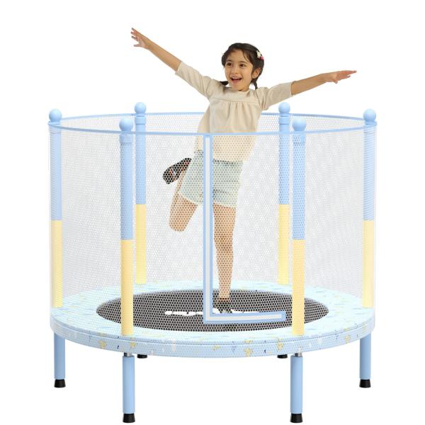 LEJUMP 子供用トランポリン 静音設計 耐荷重50KG 室内＆室外 安定 丈夫 飛び出し防止安全保護ネット付き 家庭用 お庭で遊園地気分 天気に LEJUMP 子供用トランポリン 静音設計 耐荷重50KG 室内&室外 安定 丈夫