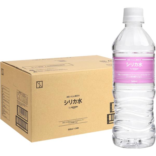 他サイト： by Amazon シリカ水 500ml×24本 シリカ 75mg/L 含有 (Happy Belly)の商品画像