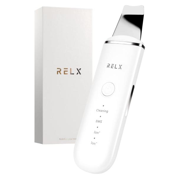 【商品概要】?【一台で4役！自宅で本格エステ RELX（リラクス）WATER PEELING】 サロンで人気の機能を4つ搭載し、自宅にいながら極上のスキンケアを体験していただけます。水と超音波の振動により毛穴の汚れや古い角質を除去するため肌...