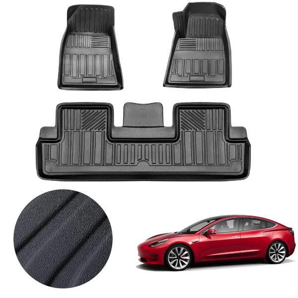 人気アイテムテスラ モデル3 3Dフロアマット 立体フロアマット Tesla model3 カーマット TPE素材 防水仕様 耐汚れ 耐磨耗性 滑り防止 Tesl