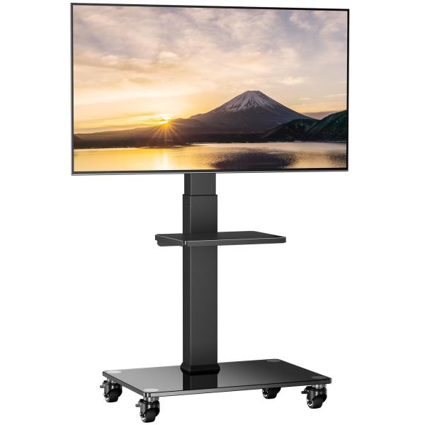 他サイト： Perlegear テレビスタンド キャスター付き 壁寄せ tvスタンド ハイタイプ 移動式 tv stand テレビ台 壁掛け 37-75インチ対応の商品画像