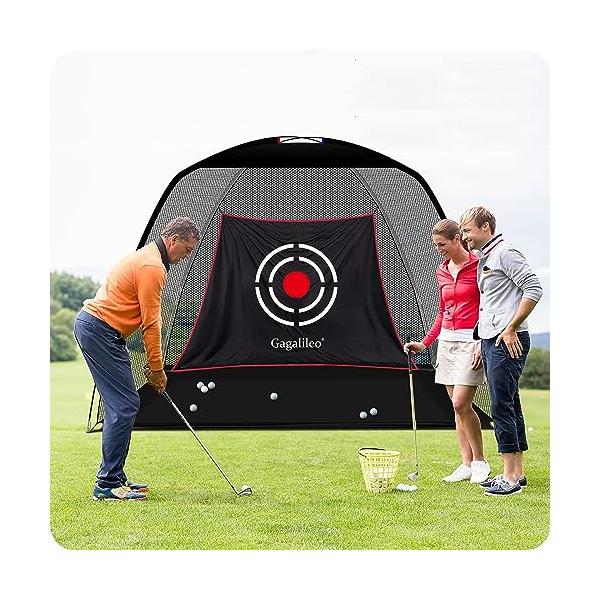 Gagalileo ゴルフネット 練習用 自宅練習 設置簡単 キャリーバッグ付き