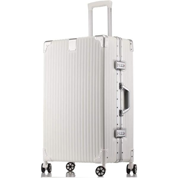 LNMLAN] スーツケース アルミフレーム キャリー ケース シルバー