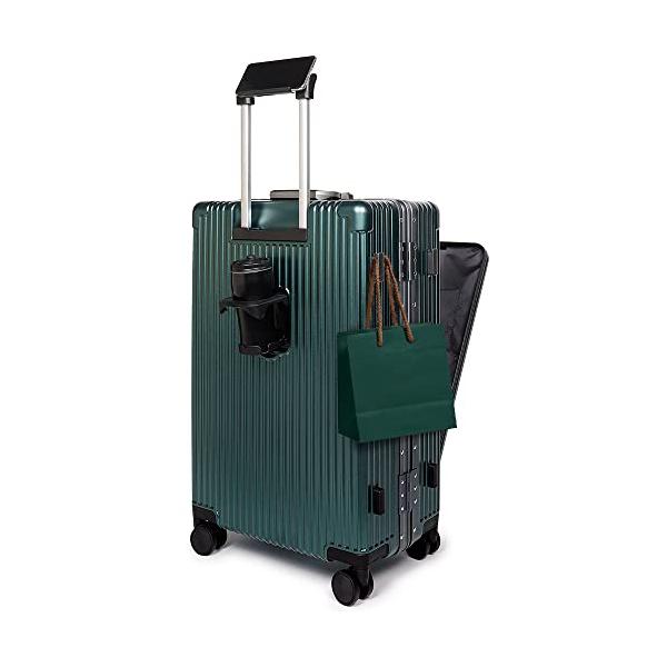 魔法小屋] スーツケース 前開き キャスターストッパー付く キャリー