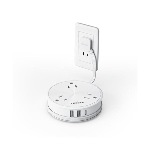 【商品概要】【一台6役電源タップ】タコ足配線には6口、AC口3個、 USB口3個 、家族またはオフィスで使用すると、ほとんどの家電製品に非常に適しています。家の空間使用率を増やす。家と旅行には不可欠です。また、ACコンセントが前後に分散して...