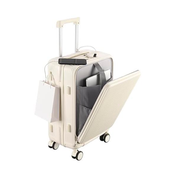 MULARDA] 前開きキャリーケース スーツケース機内持ち込み 耐衝撃 超