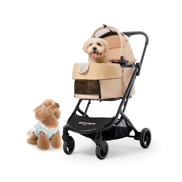 他サイト： 【最新の1秒コット付折り畳み】PETTENA ペットカート 小型犬 分離型 犬カート 耐荷重25kg 「X-FOLD」技術 キャリーコット付ワンタッチの商品画像