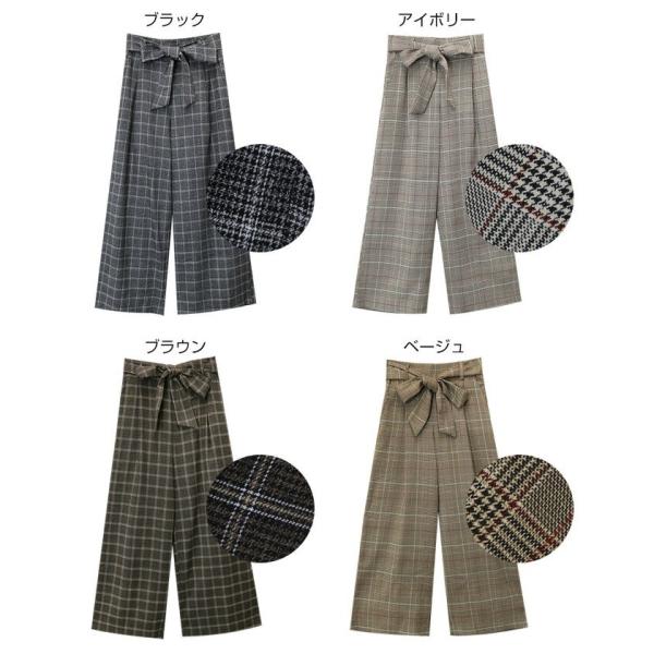 ワイドパンツ グレンチェック 春夏 レディース メール便b 送料無料 グレンチェック パンツ りぼん ベルト付き Buyee Buyee 提供一站式最全面最专业现地yahoo Japan拍卖代bid代拍代购服务 Bot Online