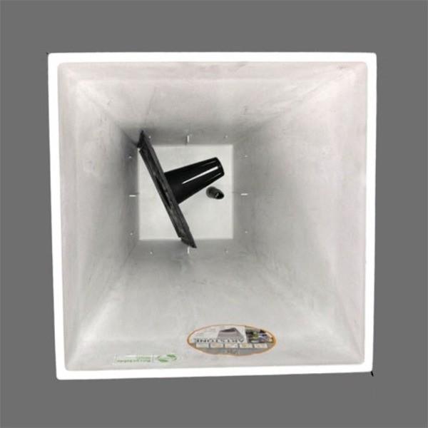 オープニング大セール 底面給水型 アートストーン ホワイト 幅40cm 高さ90cm 花 ガーデニング 鉢 プランター 植木鉢 プランター 幅40cm 高さ90cm 底栓付 Ds プレジールセレクション トールスクエア型 園芸用品