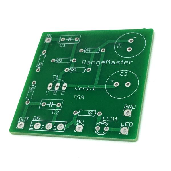 Dallas Rangemaster 風 NPN Mod トレブルブースターエフェクター自作用基板　メール便なら送料無料