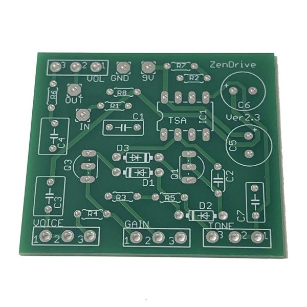 Hermida Audio Zendrive風 オーバードライブ エフェクター自作用基板