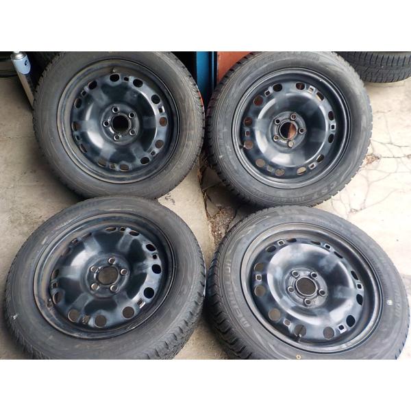 ■VW　ポロ　6R　9Nなど純正15インチスチールホイールオールシーズンタイヤ4本セット　6J＋38　100/5　185/60-15■京都発