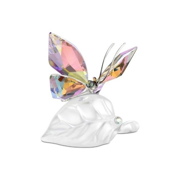 スワロフスキー★バタフライと花　置物 SWAROVSKI スワロフスキー Swarovski 置物 フィギュア 蝶 花と