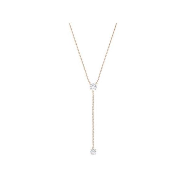スワロフスキー Swarovski Stella Y字型ネックレス 星 Stella Y字型ネックレス 星, ホワイト, ロジウム・プレー