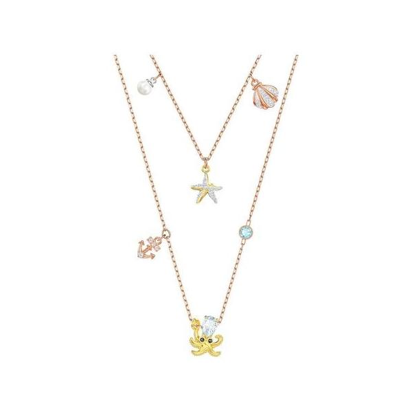 ❤️チャルメラ❤️星の海　小さな水族館　Sea drop✩。°ネックレス SWAROVSKI スワロフスキー Swarovski 海の生き物 2連 OCEAN
