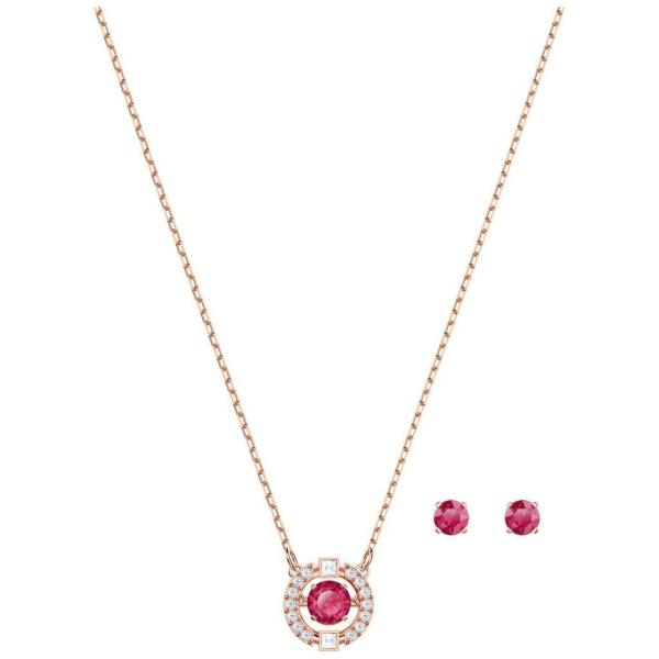 SWAROVSKI（スワロフスキー） ネックレス ピアス レッド SPARKLING