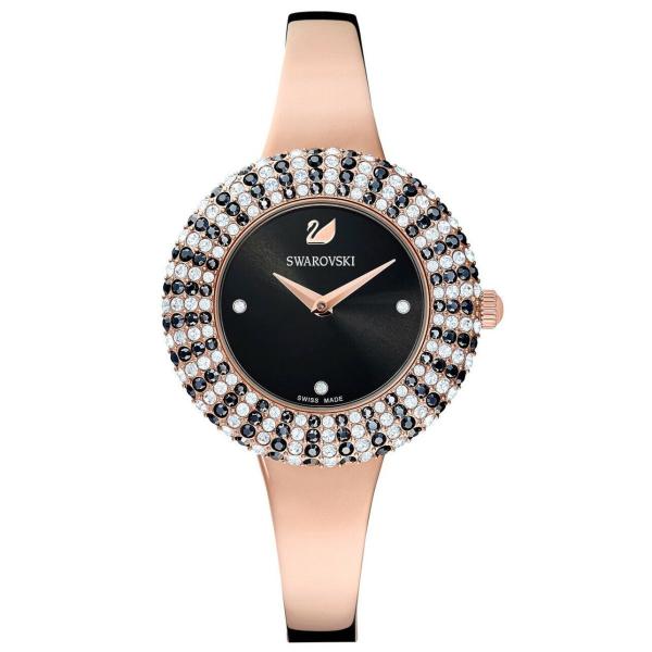 Swarovski ゴールドクリスタルウォッチ★希少 Swarovski Watch Ellis Crystal Quartz Rhinestone PinkGold