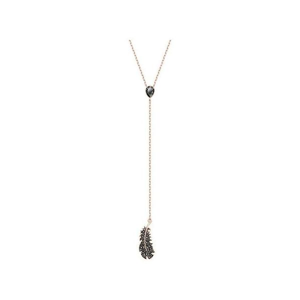 スワロフスキー Swarovski フェザー 羽根 NAUGHTY Y字型ネックレス
