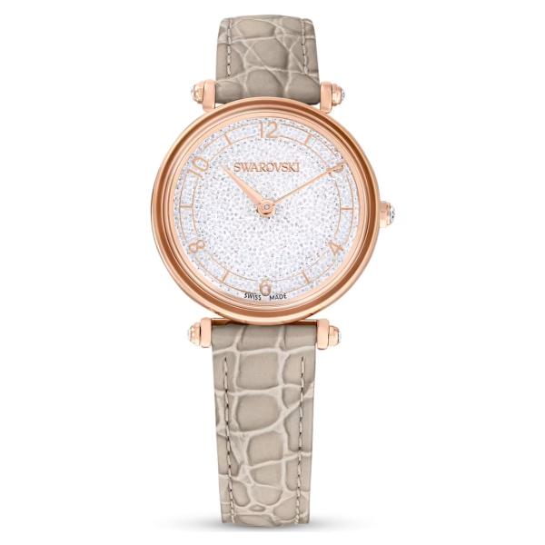 チョコ　SWAROVSKI ゴールド 腕時計 SWAROVSKI スワロフスキー Swarovski 腕時計 ベージュ