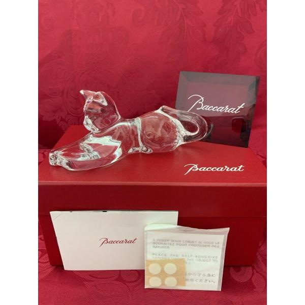 新品 美品 希少 バカラ クリスタルガラス ミニマルズ キャット フィギュリン バカラ（Baccarat） キャット 猫 フィギュリン クリスタル