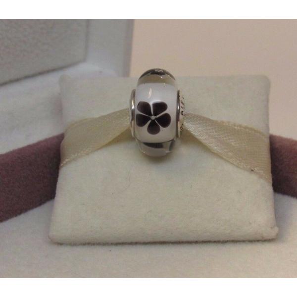 PANDORA（パンドラ） チャーム Black Blossom Murano Glass Bead Charm