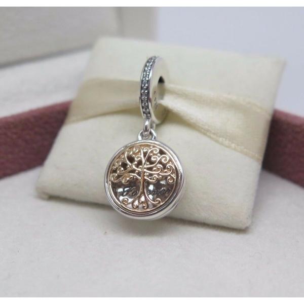 PANDORA（パンドラ） チャーム 2 Tone Family Roots w/14 Kt Charm
