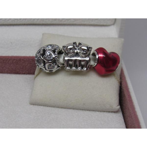 パンドラ　PANDORA　チャーム7個セット　おまけつき　used PANDORA（パンドラ） チャーム Gift Set of 3 Cat Theme Charms ハート