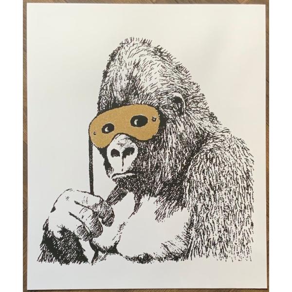 WCP Banksy バンクシー GLITTER GORILLA リプロダクション シルク