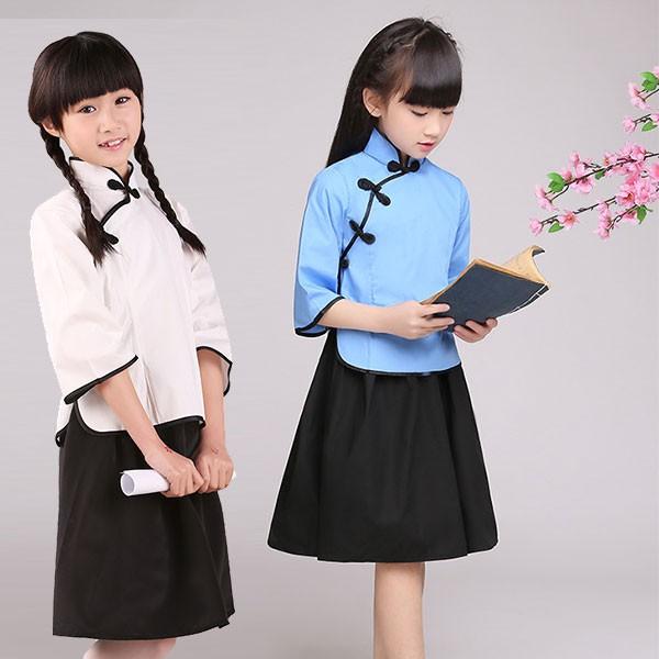 二点送料無料 中華 コスチューム服 レディース 小学生 女子高生 制服 2点セット ブラウス スカート コスプレ ハロウィン 学園祭 文化祭 余興 唐装 漢服 Buyee Buyee Japanischer Proxy Service Kaufen Sie Aus Japan