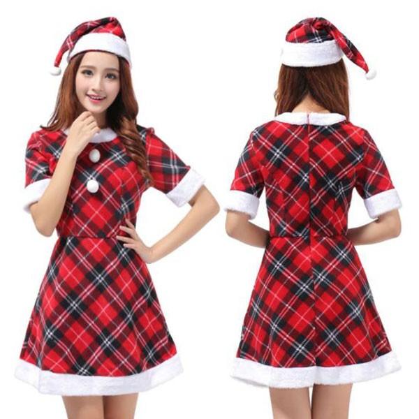 サンタ コスプレ 衣装 クリスマス ワンピース 衣装 チェック Aライン サンタクロース 大人 女性 サンタコス 全店2点送料無料 Prts1002 プラネタルーム 通販 Yahoo ショッピング