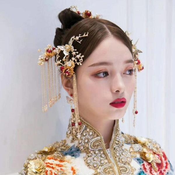 髪飾り 結婚式 かみかざり 中国古代宮廷風 チャイナ風 花嫁 唐装 漢服 コスプレ ハロウィン クリスマス 写真 撮影グッズ フリンジ 全店2点送料無料 Prts28 プラネタルーム 通販 Yahoo ショッピング