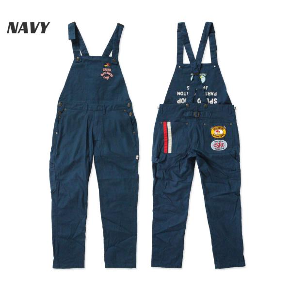 クレイスミスのつなぎになります。白煙を上げて爆走する、まさにスモーキーなウッドペッカー、Clay Smith。サロペットタイプのスタイリッシュなつなぎ、CRAFTYです。胸にはシンプルなワンポイント刺繍、ヒップにはワッペン＆ラインが入ります...