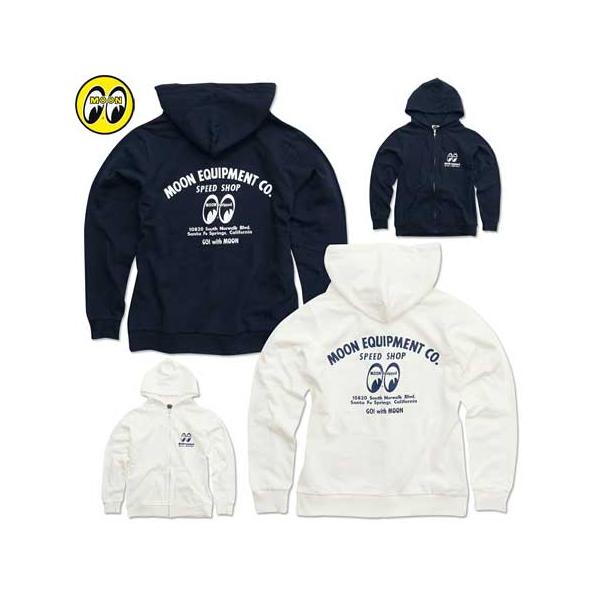 ムーンアイズ パーカー メンズ おしゃれ かっこいい 春 夏 秋 裏パイル アメカジ  MOONEYES MOON Equipment Co. Speed Shop ライトジップフーディー