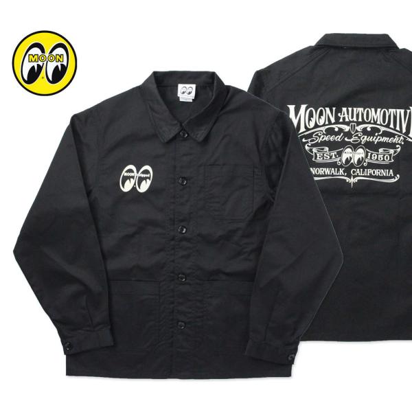 MOONEYES⭐︎ジャケット Amazon.co.jp: Moon Eyes Jacket MOONEYES Work Jacket Khaki