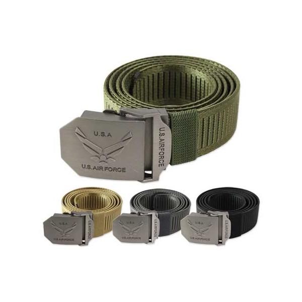 USエアフォース ベルト メンズ おしゃれ ミリタリー アメリカン GIベルト アメカジ アメリカ空軍 GI RUBBER BELT US AIR FORCE