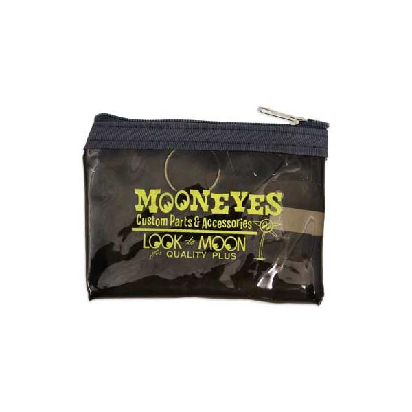 ムーンアイズ コインケース メンズ レディース MOONEYES キーリング付き スモーキーグレー