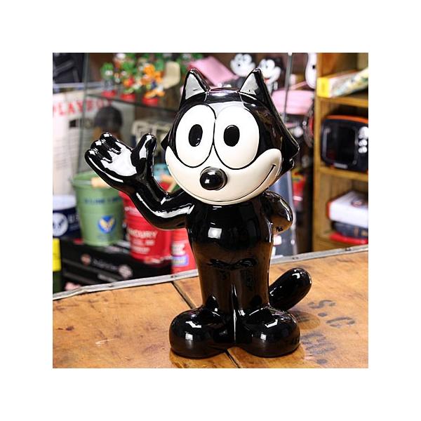 フィリックス・ザ・キャット（FELIX THE CAT） フィギュア 貯金箱 陶器製＿FG-KGAZF365-MON