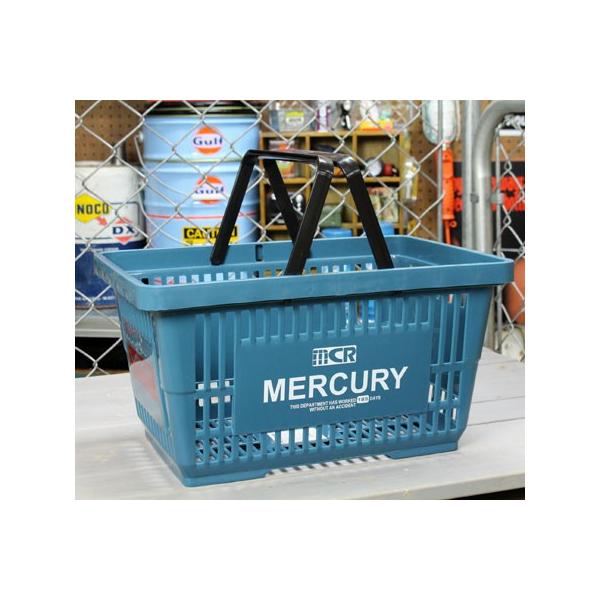 マーキュリー バスケット 収納 かご ポリプロピレン おしゃれ マーケットバスケット 買い物かご アメリカ MERCURY ブルー